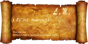 Léhi Marcell névjegykártya